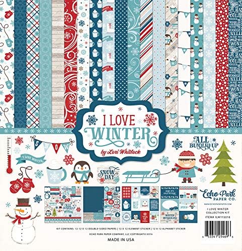 Echo Park - I Love Winter Collection Kit by Lori Whitlock - Item #: ILW115016TM - Copyright 2016