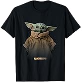 Star Wars The Mandalorian Logo The Child Simple Portrait T-Shirt