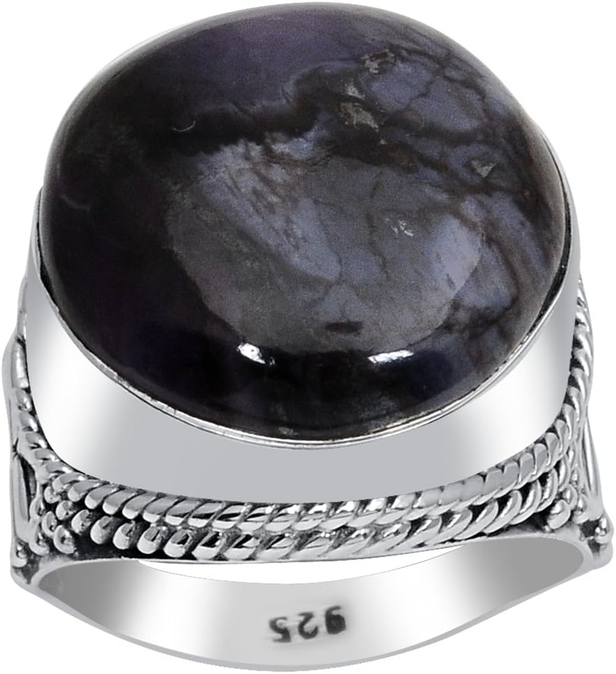 Orchid Jewelry 925 Sterling Silver 16 Carat Sugilite Ring