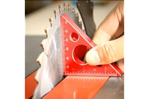 Aluminum Woodworking Square 45 90 Degree Angle Ruler, Precision Right Angle Measuring Tool for Carpenter, DIY Projects and Ho