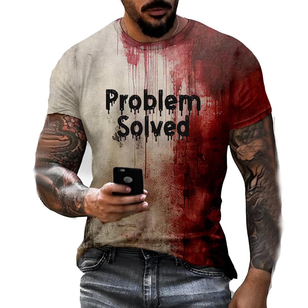 Generic Problem Solved Bloody Tee - Halloween Print