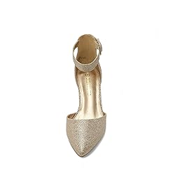 DREAM PAIRS ANNEE Pointed Toe Low Chunky Heels Pump