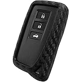 WORCAS Key Fob Case Carbon Fiber Pattern Silicone Cover Compatible with Lexus ES 300H ES 350 GS 200T GS350 GS450H GS-F is 200 is 200T is 250 is 300 is 350 Universal Button Keyless Entry Remote