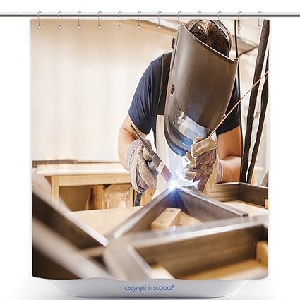 Amazon Com Vanfan Polyester Shower Curtains Male In Face Mask