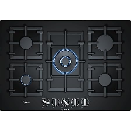 Bosch Serie 6 PPQ7A6B90 Gas-Kochfeld für den Einbau, Schwarz