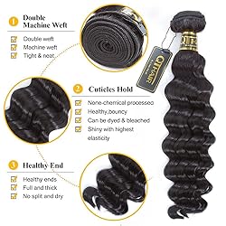 QTHAIR 14A Brazilian Loose Deep Wave Bundle