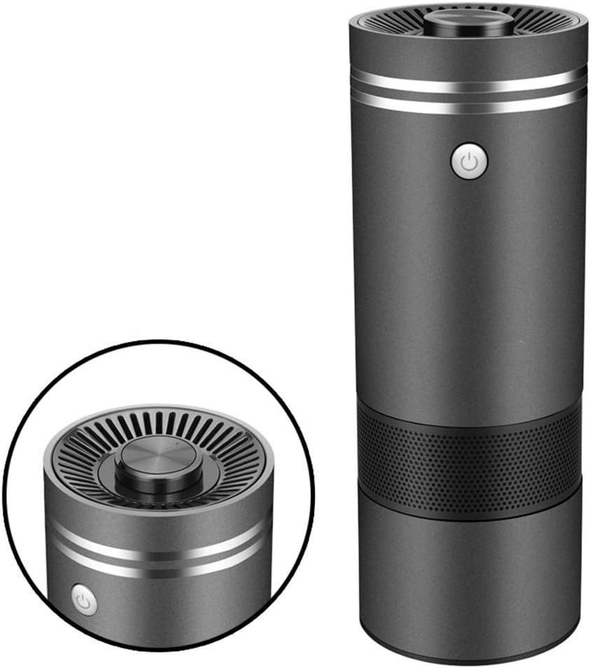 Bluetooth Controlled Car Air Purifier,USB Car Humidifier with Bluetooth Earphone,Quiet Operation, Adjustable Mist Modes for Travel Home Baby,Gold