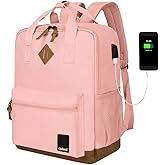 Goloni Classic Backpack with USB Charging Port,Water Resistant Travel Backpack for Men & Women,Laptop Backpack Flight Carry On
