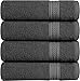 Utopia Towels Cotton Hand Towels, 4 Pack Towels, 700 GSM (Grey)