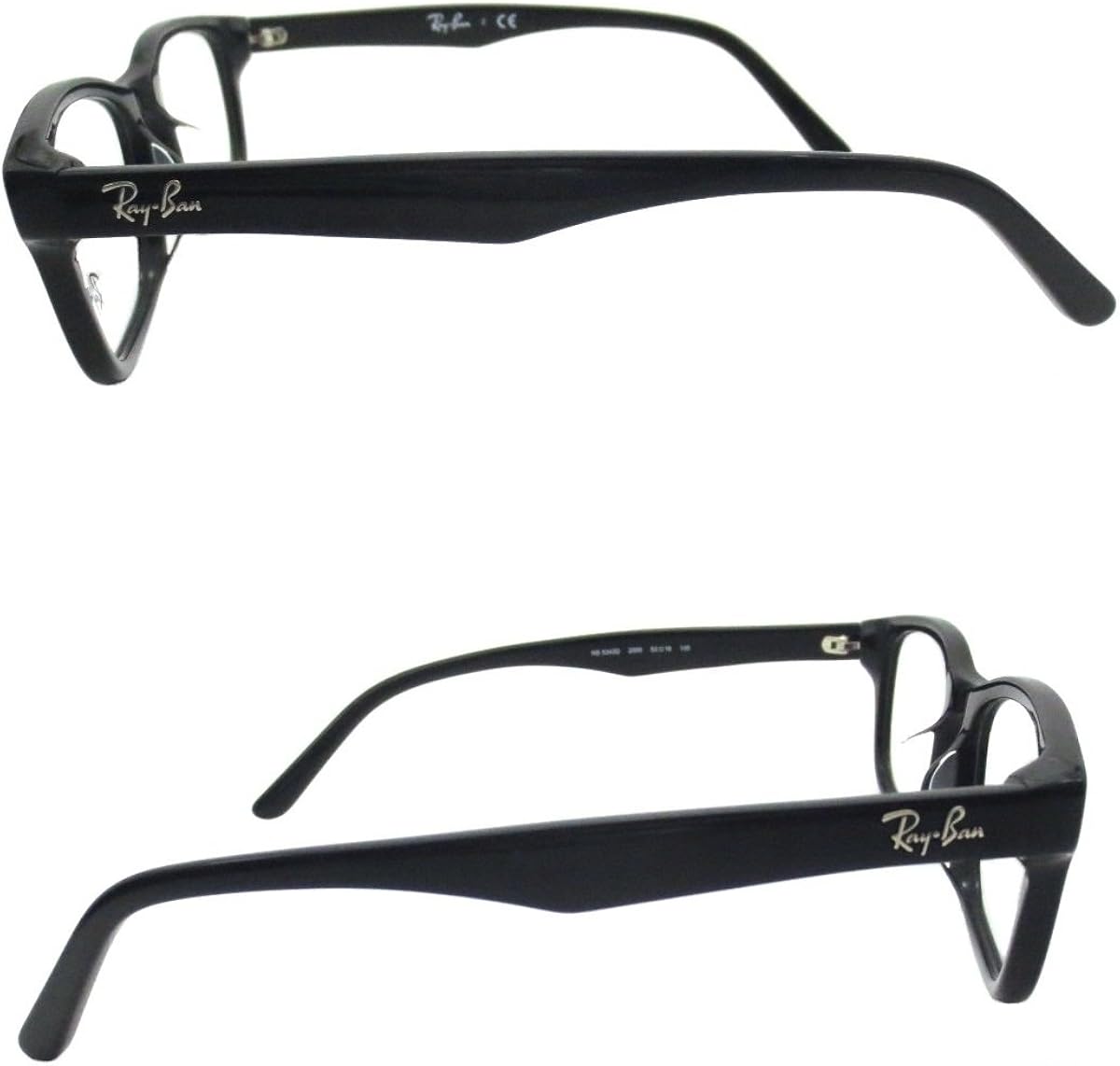 Amazon レイバン メガネ フレーム Rx5345d 00 53サイズ ダテメガネ用レンズ 度なし Uvカットつき セット スクエア フルリム メンズ レディース Ray Ban ファッション眼鏡 通販