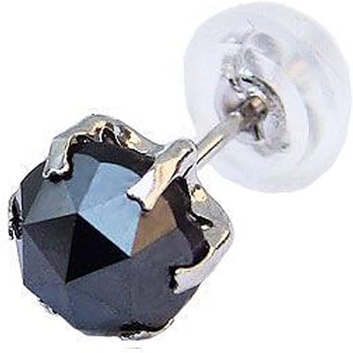 Amazon 真珠の杜 ブラックダイヤモンド Pt900 プラチナ 片耳用ピアス メンズ ピアス 通販