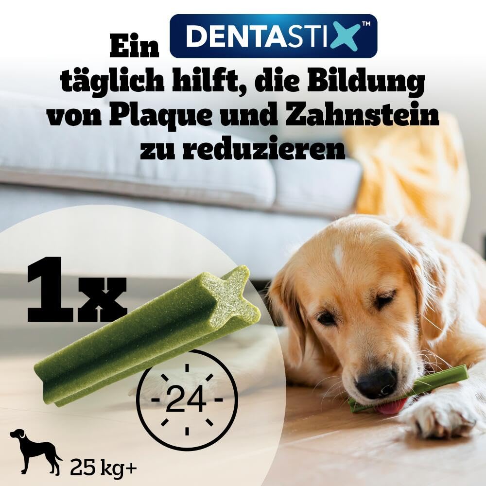 Pedigree DentaStix Fresh Hundeleckerli für große Hunde, Kausnack gegen Zahnsteinbildung, Für gesunde Zähne und einen frischen Atem, 4 er Pack, 4 x 28 Stück 4