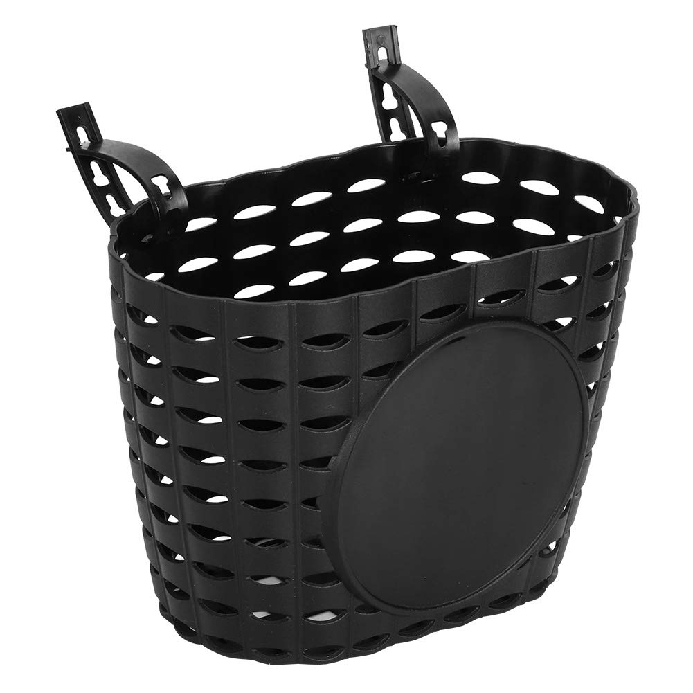 Ejoyous Kids Bike Front Basket, Children Cycle Front Handlebar Basket with Straps black Storage Baskets for Mobility Scooter, Bike Accessories for Boys Girls Adult