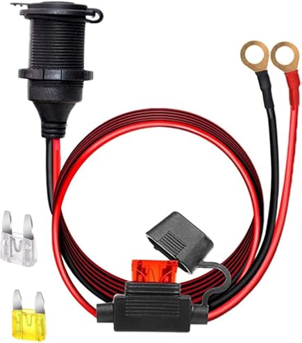 Amazon.com: DIY Series YCIND Female Cigarette Lighter Socket Dual USB  Charging Power Outlet Heavy Duty 30A Fuse 12V Car Truck Boat Marine RV  Mobile DIY Kit 12AWG Cord 6Ft : Automotive