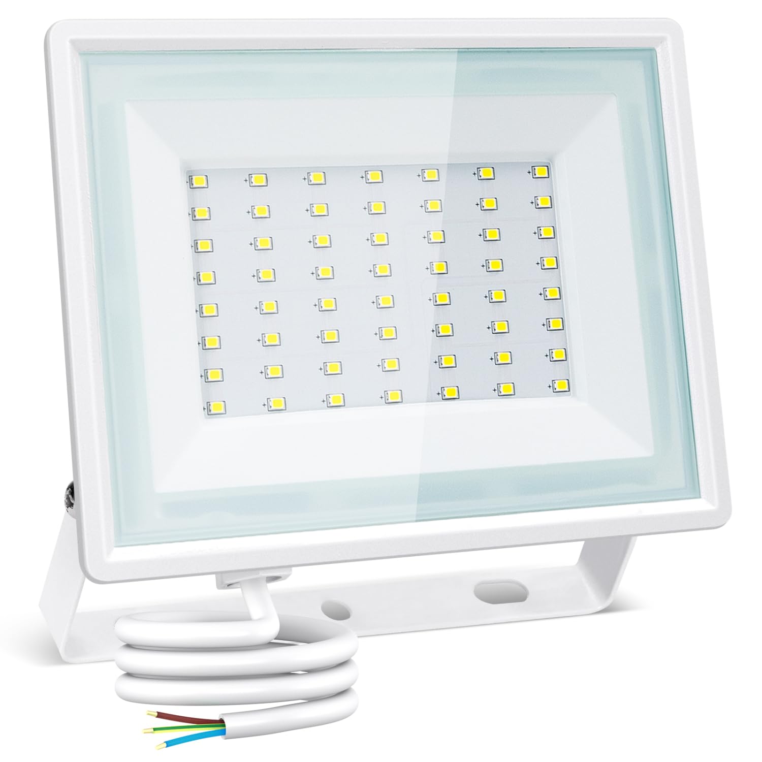 Aigostar 50W Flood Lights Outdoor, 4300lm Outdoor Security Lights, 350W Incandescent Lamp Equivalent, Waterproof IP65, 6500K Cool White Outdoor Lights for Warehouse, Playground, Backyard and More