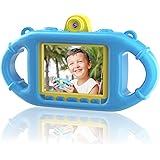 iMoway Kids Camera, Waterproof Camera for Boys Age 3+, Christmas Birthday Gifts for Children with Silicone Handle and Bicycle