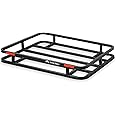 ARKSEN 32 x 26 x 4 Inch Heavy Duty Bumper Mounted Cargo Rack Carrier 350 Lbs Capacity Luggage Basket Hitch for RV, Camping, Traveling