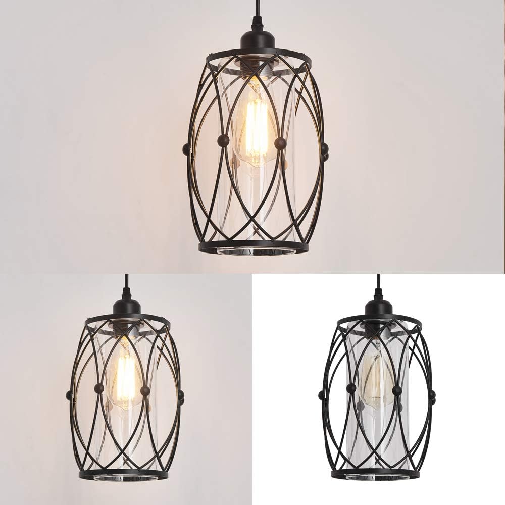 Pendant Lighting Fixture Modern Farmhouse Glass Chandelier Hanging Light - - 