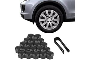 ASUBHA 20PCS Lug Nut Covers, 19mm Hexagonal Nut Covers with Removal Tool, Car Wheel Nut Caps, Wheel Center Bolt Caps, Univers