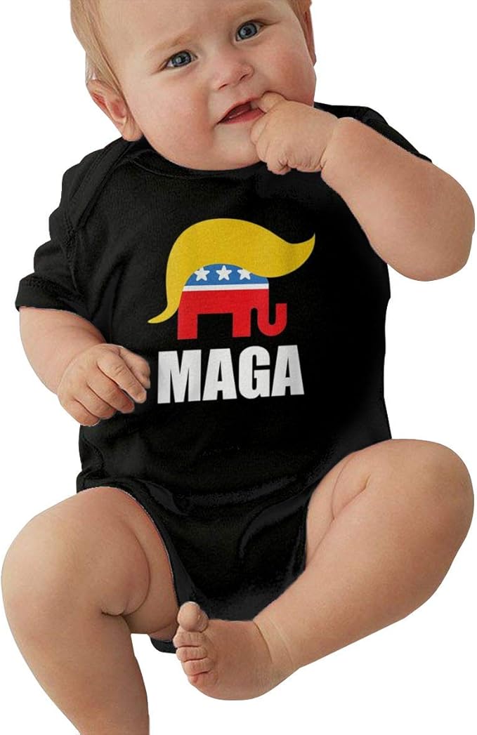 Amazon.com: Trump 2020 Republican Elephant MAGA Baby Short-Sleeve