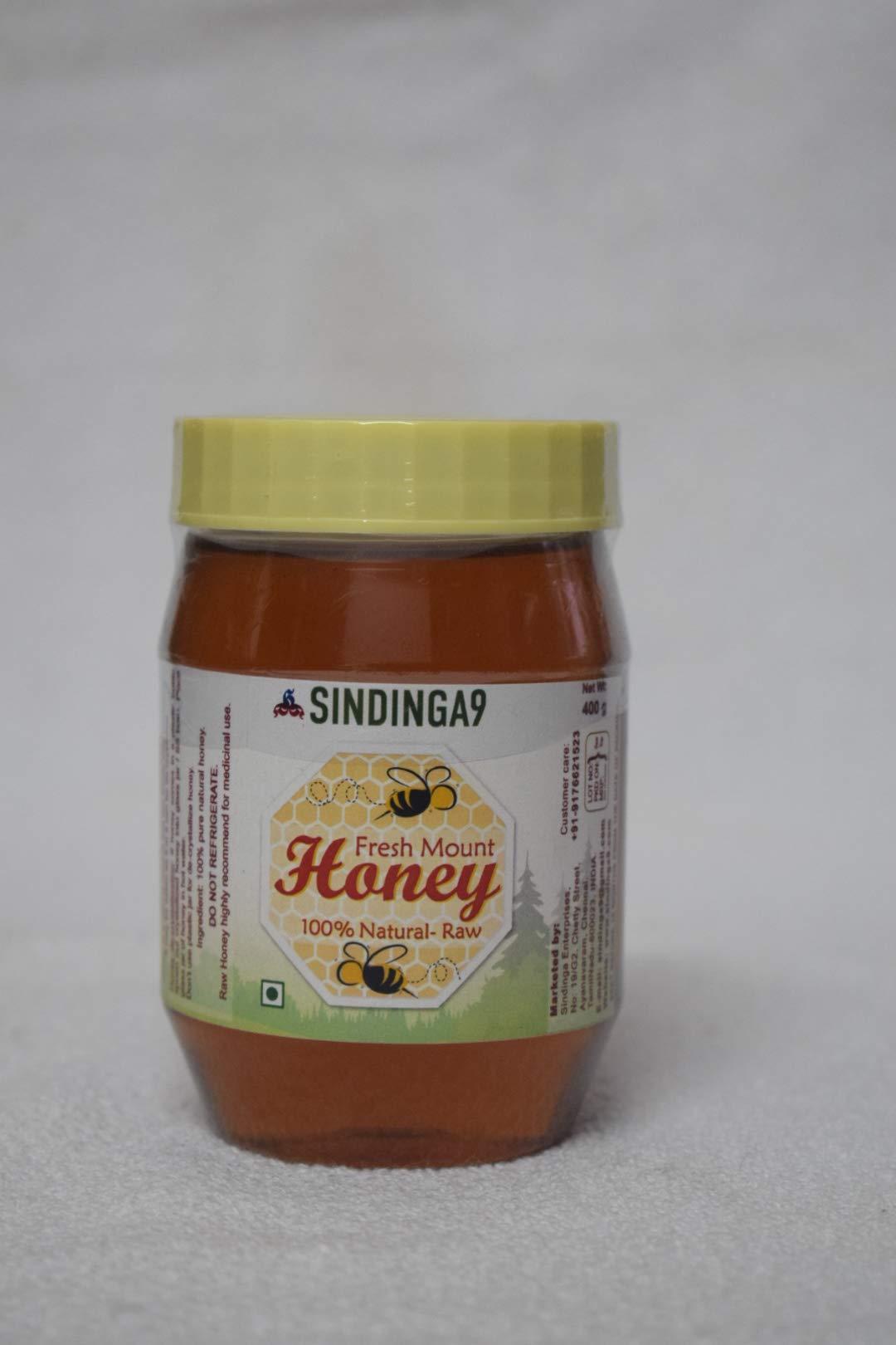 Pure natural raw honey 400g - Organic honey original honey quality tested - sindinga9 online shop nattu marundhu