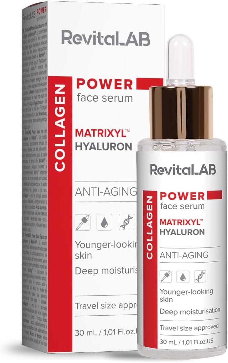 RevitaLAB Power Anti-Aging Face Serum and Moisturiser with Collagen, Matrixyl, Hyaluronic Acid, 30ml, 30 ml (Pack of 1) - Image 3