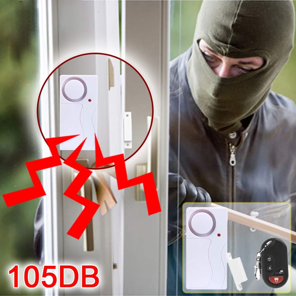 Amberfreda Com Zhang Hongjun Alarma Antirrobo Con Sensor Magnetico Inteligente Para Puerta Y Ventana Para Alarma De Seguridad De Puerta Remota En El Almacen De La Oficina En Casa Color Blanco Bebe Calienta Biberones