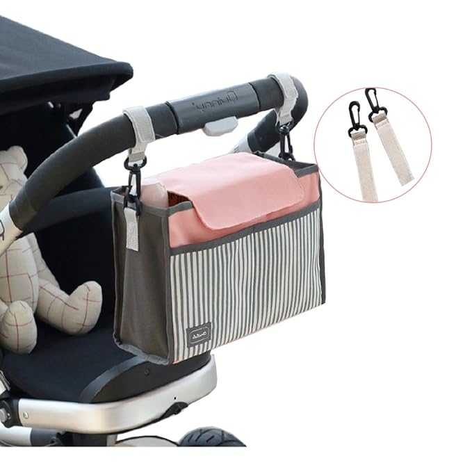Pram Buggy Organiser Storage Bag Cup Bottle Drink Food Holder Storage