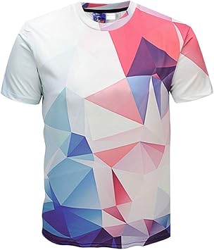 Amazon Co Jp Ydyf New Arrivalsファッションメンズ レディース3d Tシャツ印刷カラフル顔料ブロックブランド新しいtシャツ夏トップスtシャツ Asia L スポーツ アウトドア