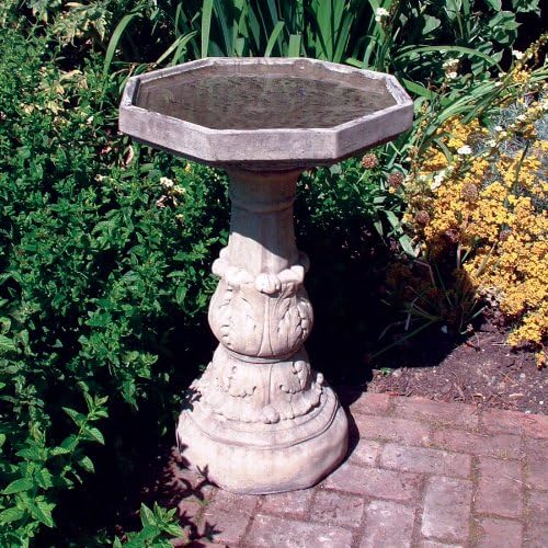 Statues & Sculptures Online Garden Bird Bath Classic Plain Stone