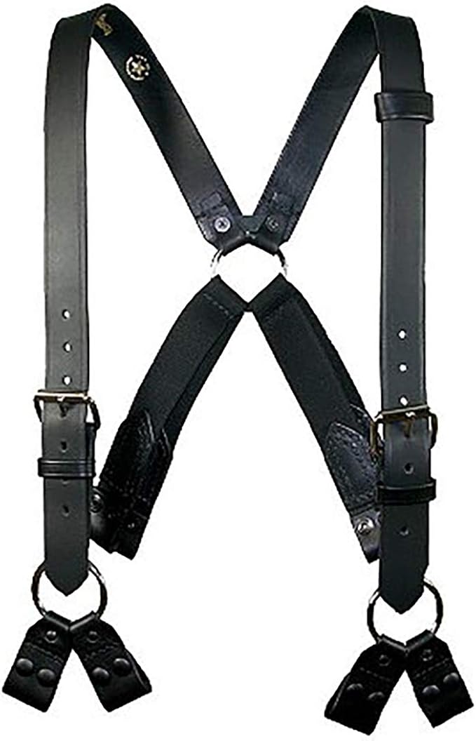 Amazon.com: Boston Leather Firefighters Suspenders, 8-Point Loop: Clothing