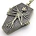 Skull Bone Tim Burton's Nightmare Before Christmas Pocket Quartz Men' Watch Necklace Chain