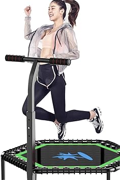 Amazon Arlrichトランポリン 六角形 手すり付き 42インチ 耐荷重0kg 子供用 大人用 ダイエット 室内用 緑 Arlrich 室内用トランポリン