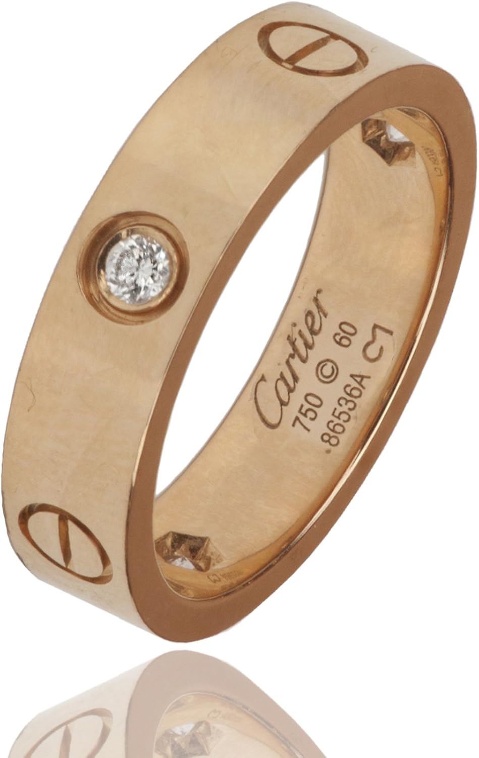 Cartier Love 18k Rose Gold Diamond Wedding