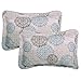 Home Soft Things 6 Piece Marina Medallion Printed Microfiber Quilts Coverlet Set Queen 90