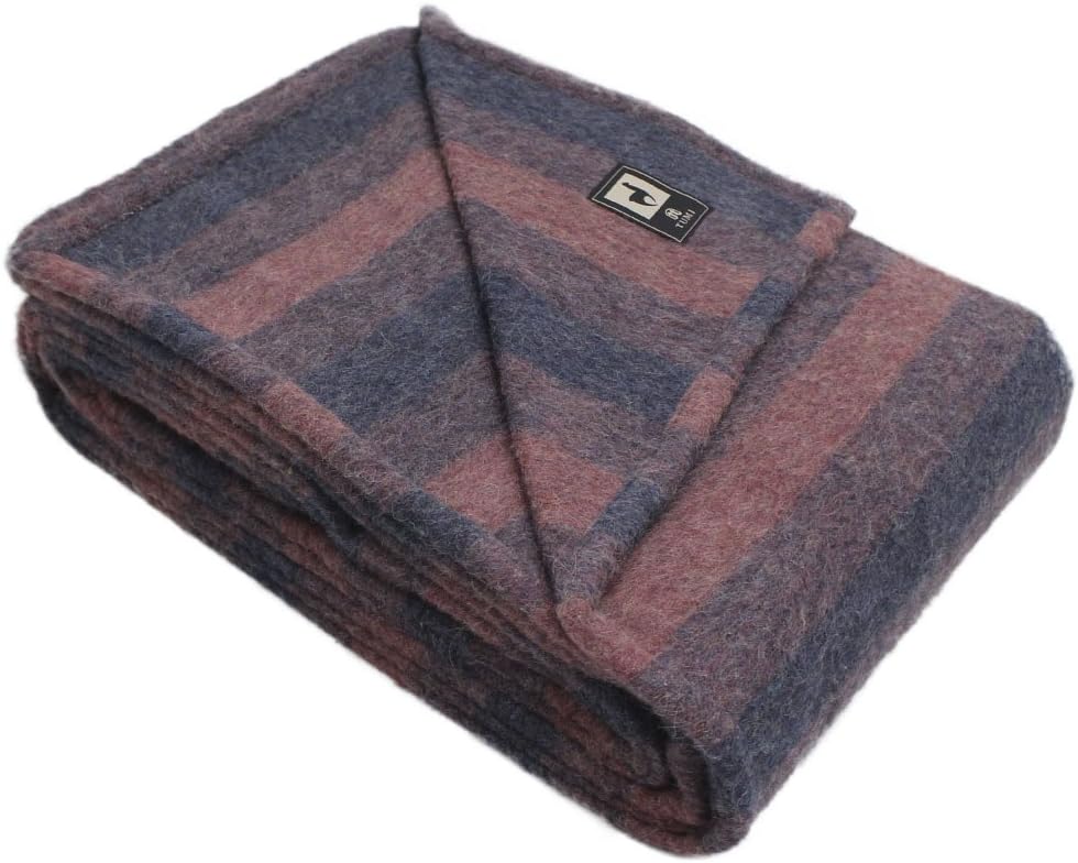 Superfine Woven Alpaca Wool Bed Blanket Queen Size 100