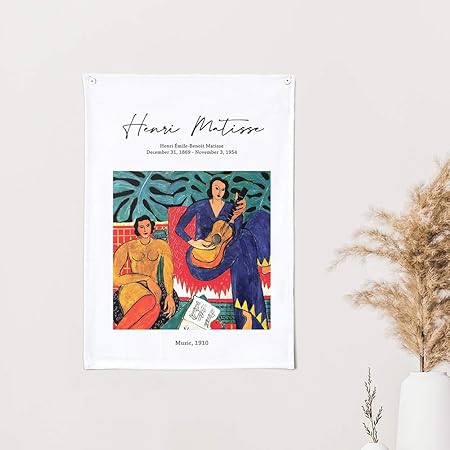 Amazon Co Jp サンサンフー タペストリー マティス ミュージック2 50x70 目隠し 北欧 かわいい おしゃれ ポスター ひまわり 大きめ 風景 芸術 シンプル 美術館 壁 画家 Generic