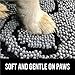 GORILLA GRIP Dog Doormat, Absorbent Doormats for Muddy Dogs Paws, 48x30 Machine Washable Soakstopper Rugs, Cleaner Floors, US Designed Pet Bed Door Mat, Indoor Entrance Pets Rug, Paw Gray