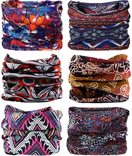 6pcs/12pcs Assorted Seamless Headbands for Men Women Athletic Moisture Wicking Headwear for Sports Cycling Arm Band Hiking Bandana Headwrap Scarf Neck Gaiter Turban Mask
