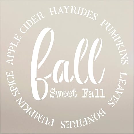 Amazon.com: Plantilla redonda de calabaza para manzanas de Fall Sweet Fall,  de StudioR12, para pintar letrero de madera, para decorar las paredes de  muebles, para manualidades, decoración del hogar, 9" x 9":