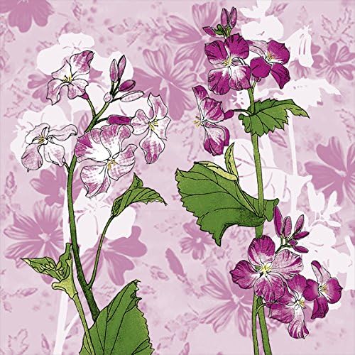 Paper Cocktail Napkins - 4.93" x 4.93" | 3-Ply | Violet Opulence | Pack of 20