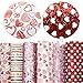 David accessories Heart Love Printed Faux Leather Sheets Chunky Glitter Fabric Crafts 6 Pcs 7.7