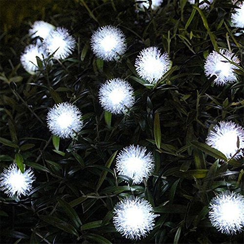 image for 30 LEDs Solar Spotlight Fur Snow Ball,YiMiky String Light 30 LEDs Star