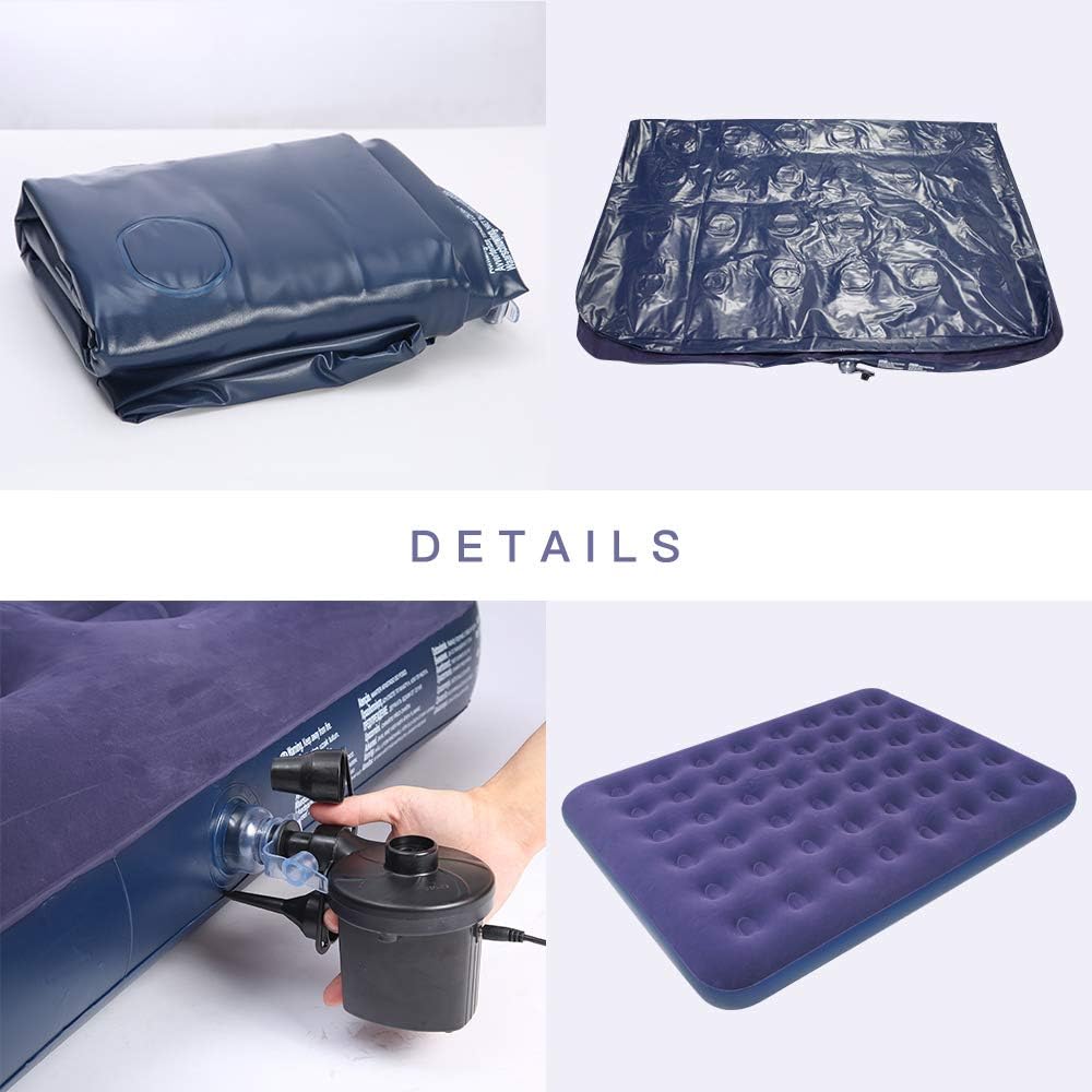 Gift Queen Air Mattress with Electric Pump -Portable Blow Up Mattress for Camping to Gifting Eye Mask/Pillow/Ear Plugs -Durable Inflatable Air Bed -Gifts for Men/Women/Her/Him: Kitchen & Dining