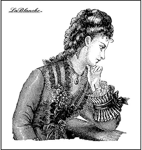 LaBlanche Silicone Stamp 3"X3"-Thoughtful Lady