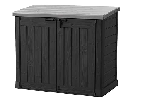 Keter Mülltonnenbox Store it Out Max, Schwarz, 1.200L