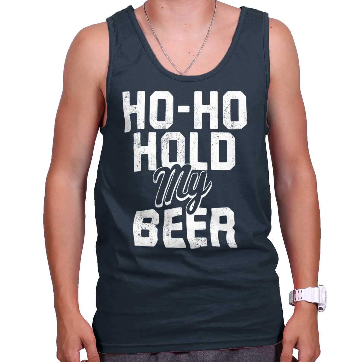  Ho Ho Hold My Beer Merry Christmas Drinking Tank Top Shirts