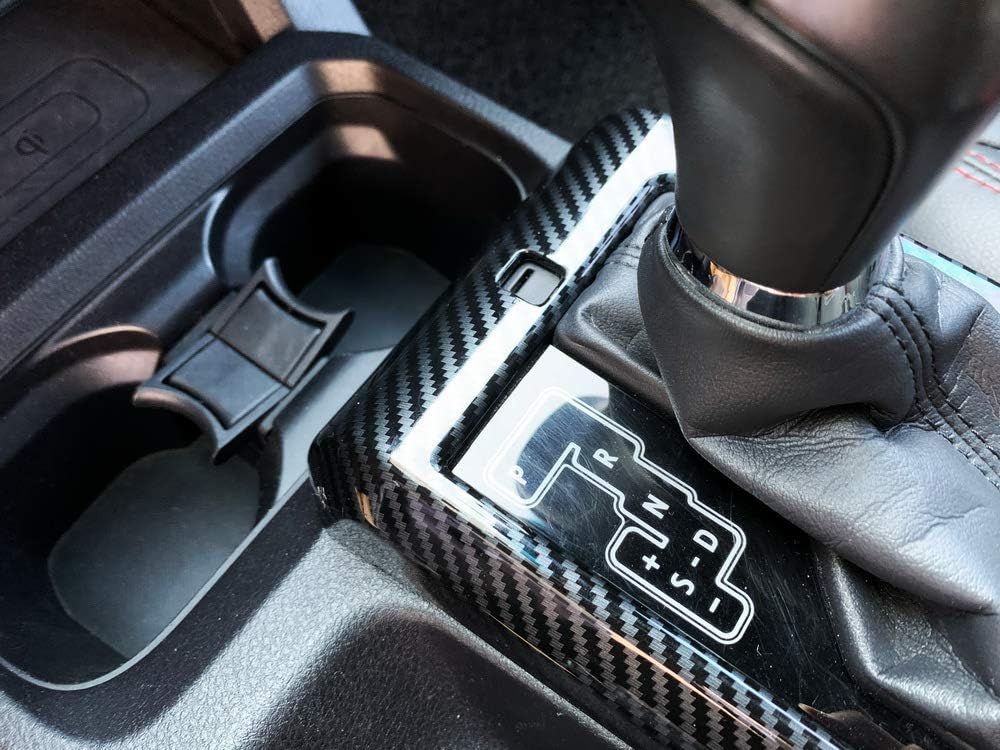 JSTOTRIM Carbon Fiber Look Central Gears Panel Protective Cover molding Trims for Toyota Tacoma 2016-2020: Automotive