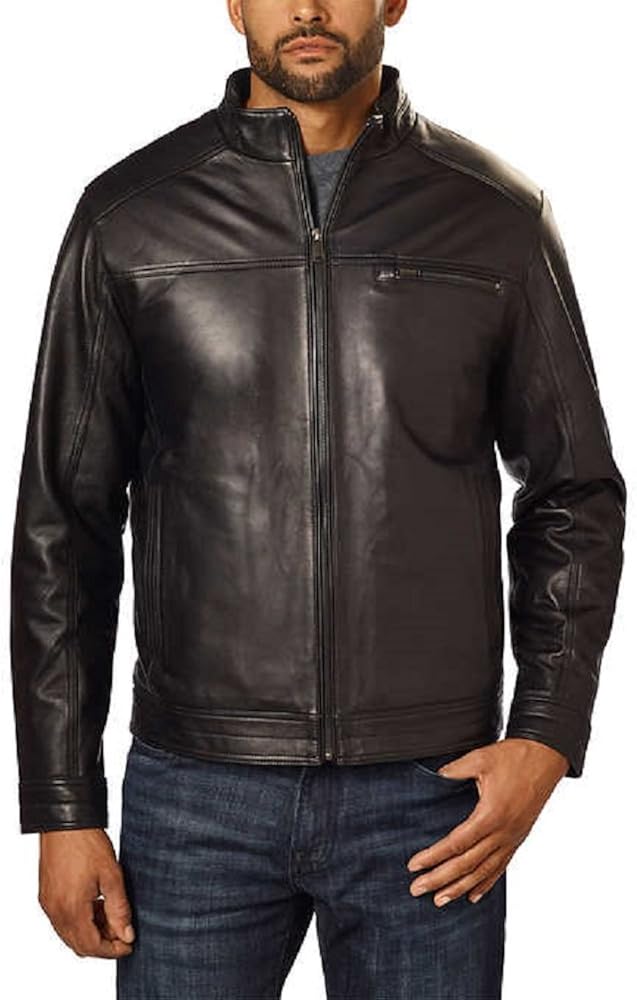 Boston Harbour Men's Genuine New Zealand Lambskin Leather Jacket