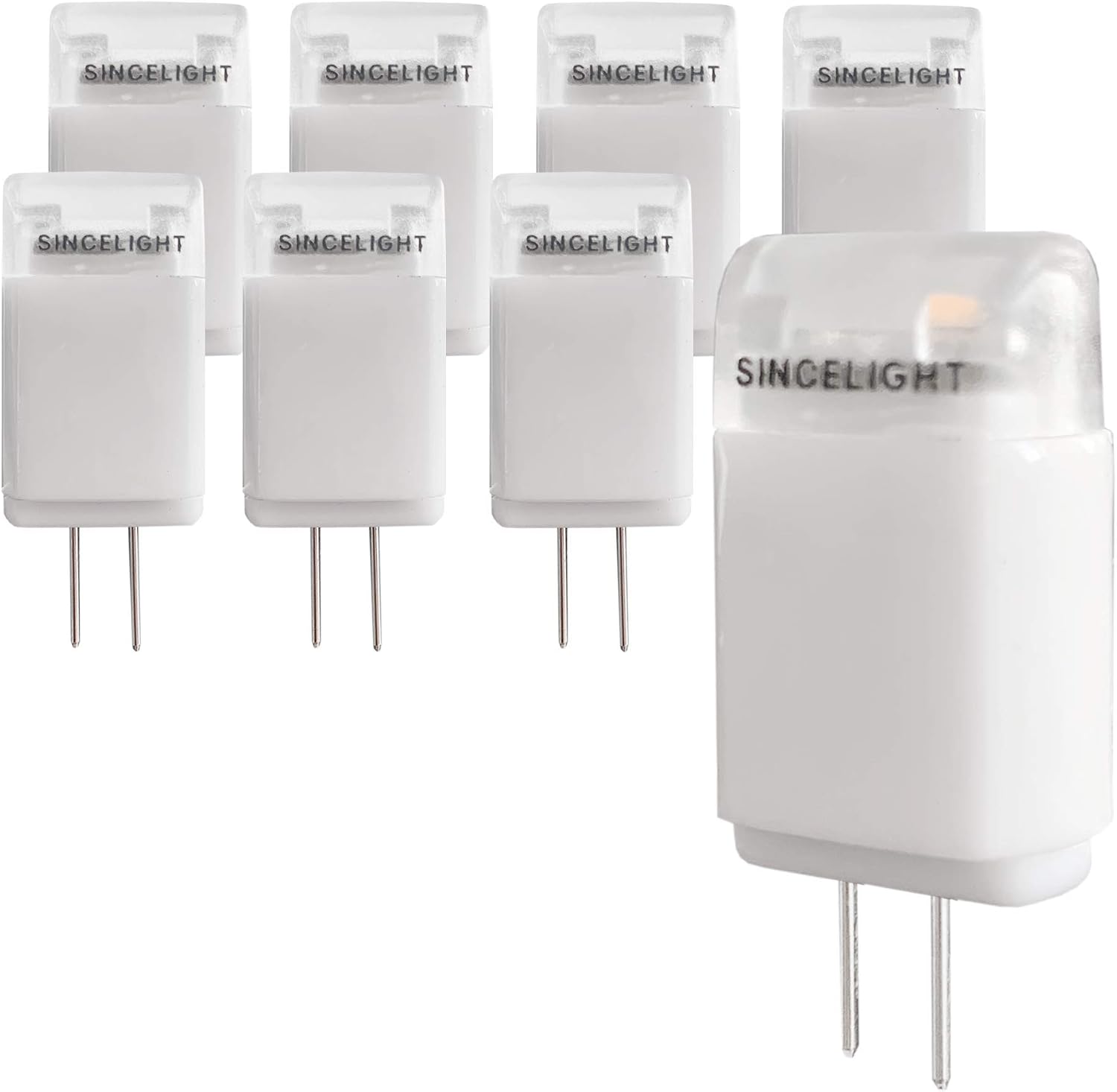 SINCELIGHT G4 LED Light Bulb with GU4 Pins and Ceramic Radiator, 12V AC/DC, 1W, 80lm, SDCM